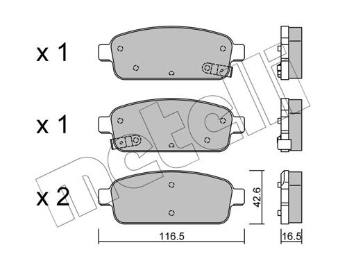 METELLI 22-0840-0 Brake Pad Set, disc brake