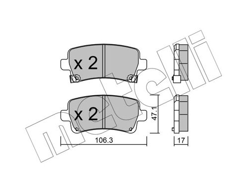 METELLI 22-0844-0 Brake Pad Set, disc brake