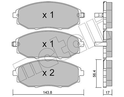 METELLI 22-0845-0 Brake Pad Set, disc brake