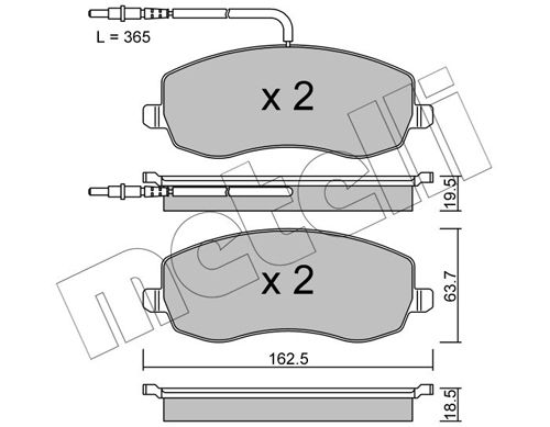 METELLI 22-0847-0 Brake Pad Set, disc brake