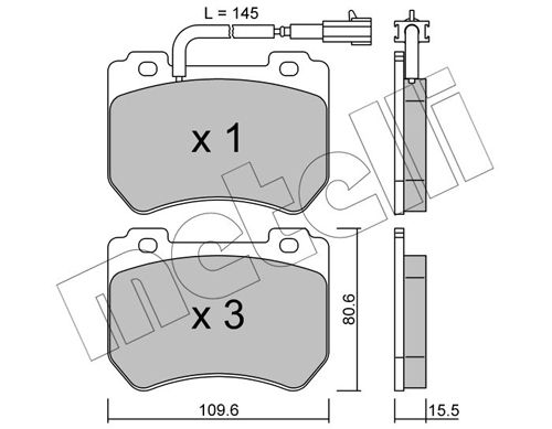 METELLI 22-0848-0 Brake Pad Set, disc brake