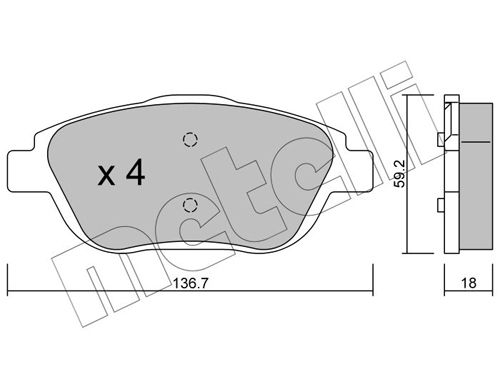 METELLI 22-0852-0 Brake Pad Set, disc brake