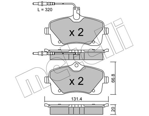 METELLI 22-0853-0 Brake Pad Set, disc brake