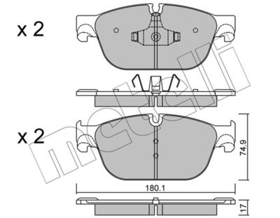 Brake Pad Set, disc brake METELLI 22-0854-0