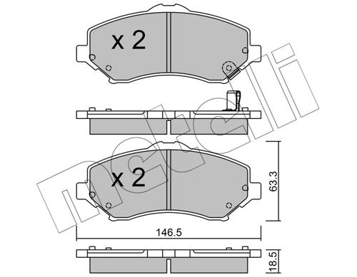METELLI 22-0862-1 Brake Pad Set, disc brake