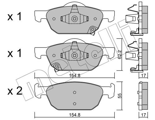 METELLI 22-0866-0 Brake Pad Set, disc brake