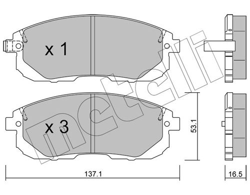 METELLI 22-0876-0 Brake Pad Set, disc brake