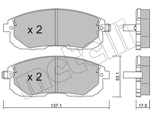 METELLI 22-0876-1 Brake Pad Set, disc brake