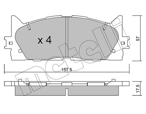 METELLI 22-0882-0 Brake Pad Set, disc brake