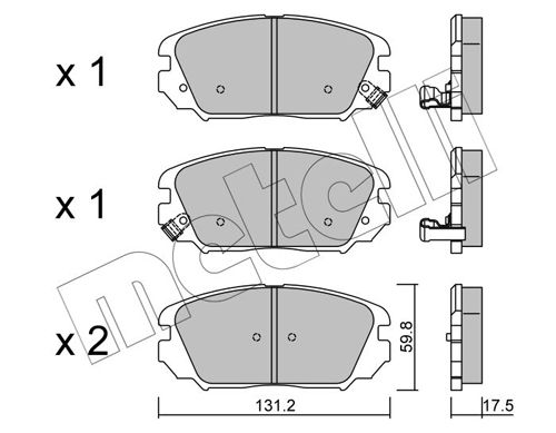 METELLI 22-0885-0 Brake Pad Set, disc brake