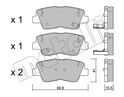 METELLI 22-0886-0 Brake Pad Set, disc brake