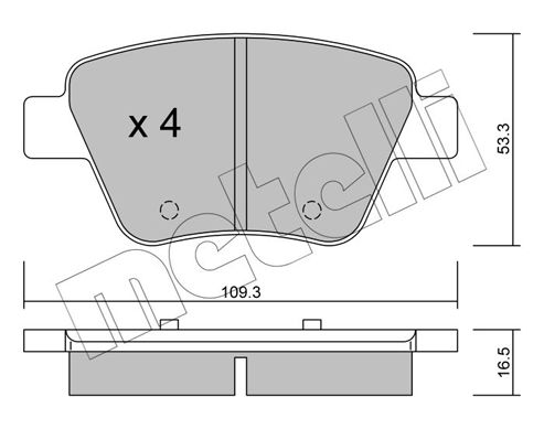 METELLI 22-0889-0 Brake Pad Set, disc brake