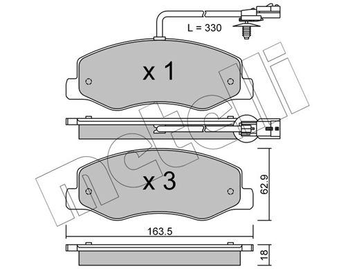 METELLI 22-0900-0 Brake Pad Set, disc brake