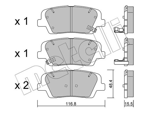 METELLI 22-0901-0 Brake Pad Set, disc brake
