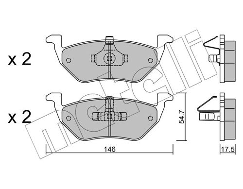 METELLI 22-0907-0 Brake Pad Set, disc brake