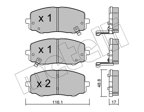 METELLI 22-0912-0 Brake Pad Set, disc brake