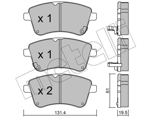 METELLI 22-0913-0 Brake Pad Set, disc brake