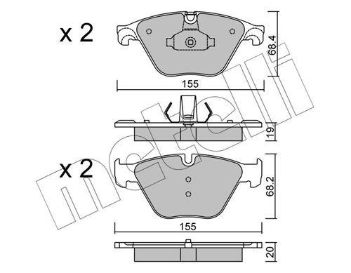 METELLI 22-0918-0 Brake Pad Set, disc brake