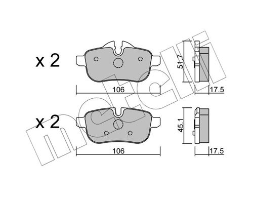METELLI 22-0919-0 Brake Pad Set, disc brake
