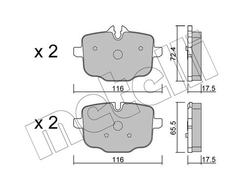METELLI 22-0921-0 Brake Pad Set, disc brake