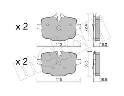 Brake Pad Set, disc brake METELLI 22-0921-1