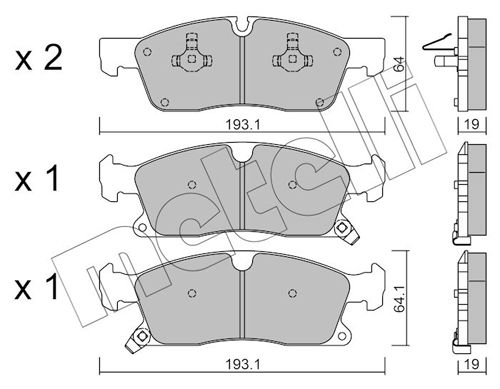 METELLI 22-0927-0 Brake Pad Set, disc brake