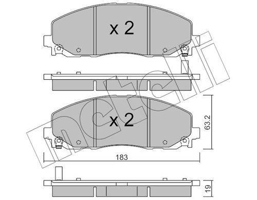 METELLI 22-0946-0 Brake Pad Set, disc brake