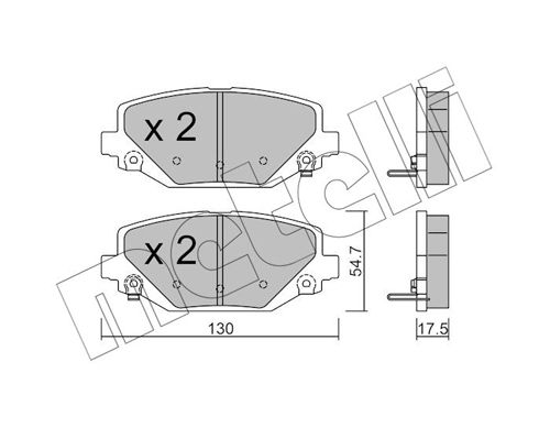 METELLI 22-0947-0 Brake Pad Set, disc brake