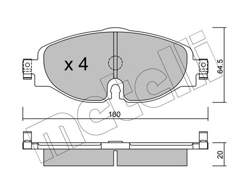 METELLI 22-0950-0 Brake Pad Set, disc brake