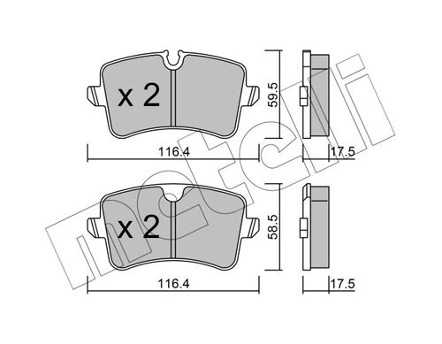 METELLI 22-0955-0 Brake Pad Set, disc brake