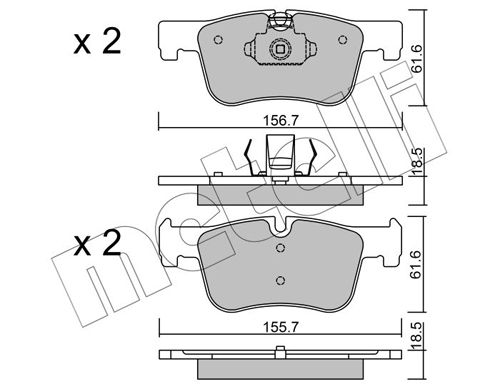 METELLI 22-0960-0 Brake Pad Set, disc brake