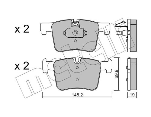 METELLI 22-0961-0 Brake Pad Set, disc brake