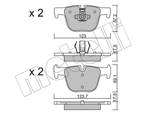 METELLI 22-0963-0 Brake Pad Set, disc brake