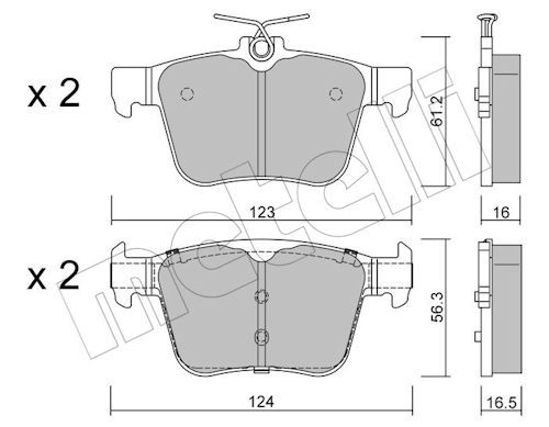 METELLI 22-0981-2 Brake Pad Set, disc brake