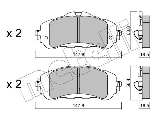 METELLI 22-0983-0 Brake Pad Set, disc brake