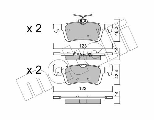 METELLI 22-0986-1 Brake Pad Set, disc brake