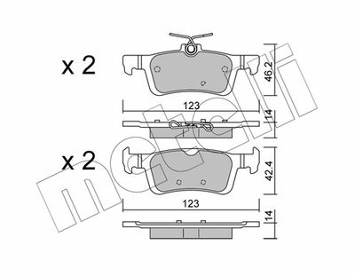 Brake Pad Set, disc brake METELLI 22-0986-1