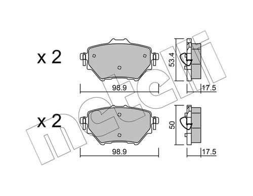 METELLI 22-0987-0 Brake Pad Set, disc brake