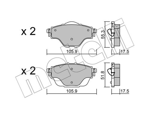 METELLI 22-0988-0 Brake Pad Set, disc brake
