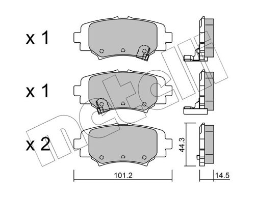 METELLI 22-0993-0 Brake Pad Set, disc brake