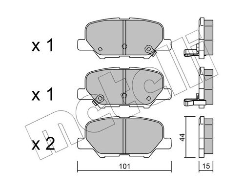 METELLI 22-0995-0 Brake Pad Set, disc brake