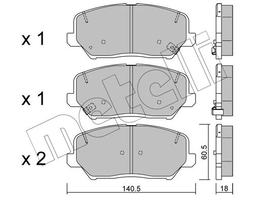 METELLI 22-0997-0 Brake Pad Set, disc brake