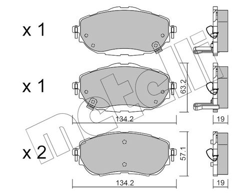 METELLI 22-0998-0 Brake Pad Set, disc brake