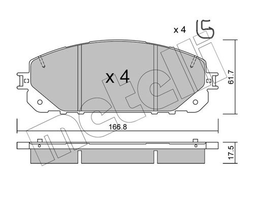 METELLI 22-1000-0 Brake Pad Set, disc brake