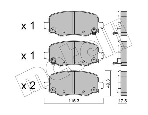METELLI 22-1002-1 Brake Pad Set, disc brake