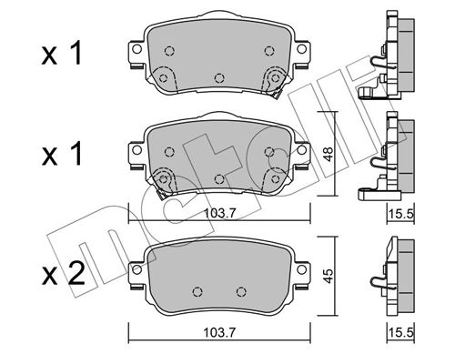 METELLI 22-1011-0 Brake Pad Set, disc brake