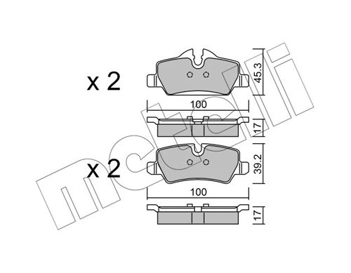 METELLI 22-1014-0 Brake Pad Set, disc brake