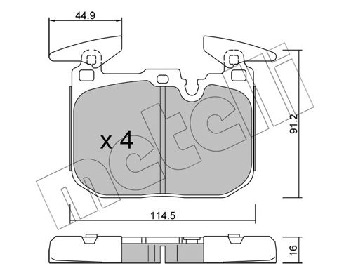 METELLI 22-1015-3 Brake Pad Set, disc brake