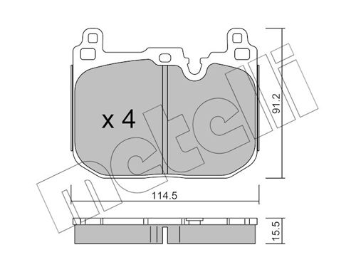 METELLI 22-1015-4 Brake Pad Set, disc brake