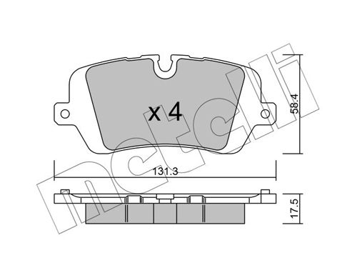 METELLI 22-1025-0 Brake Pad Set, disc brake